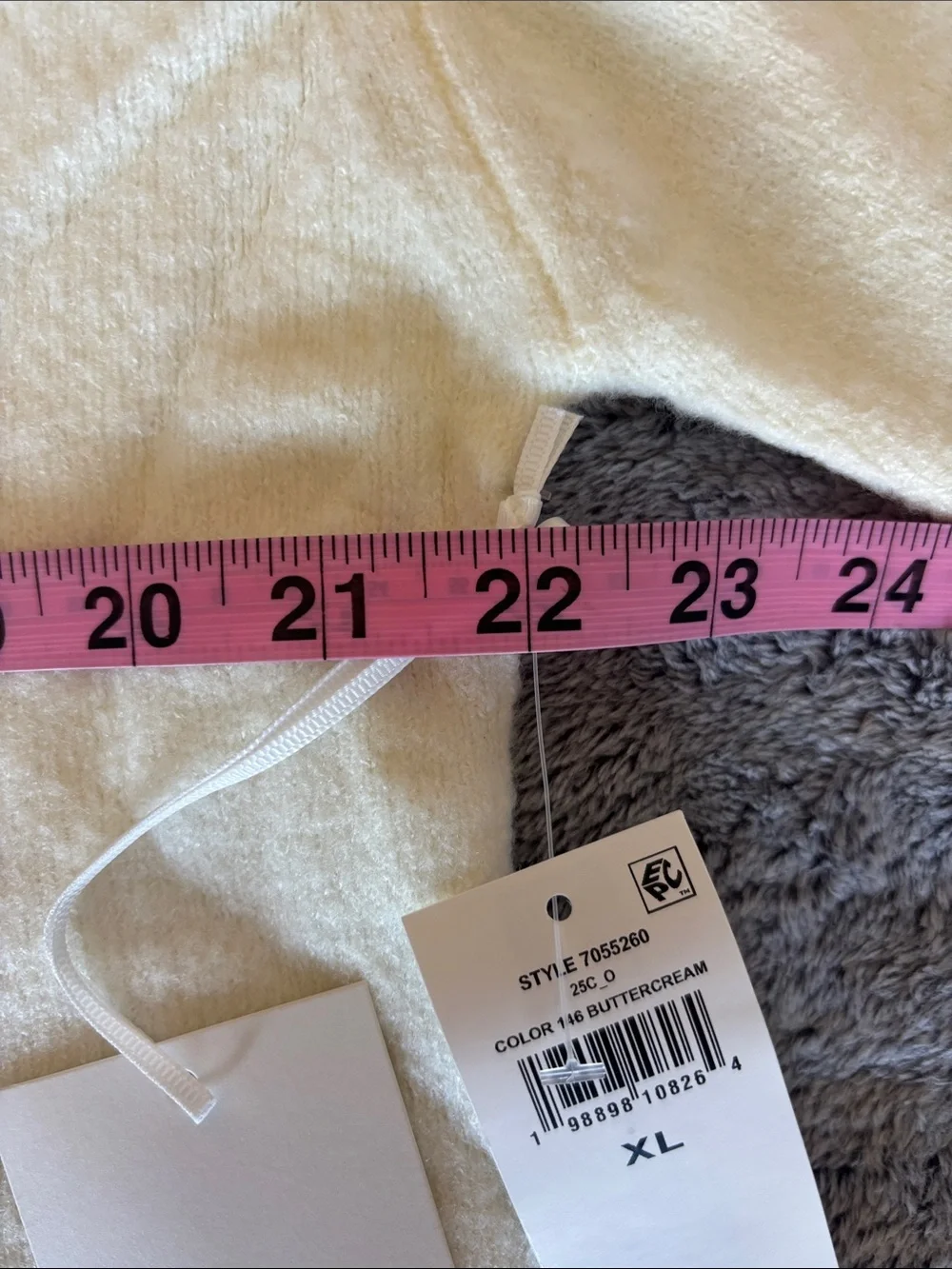 CeCe Lace Bow Inset Sweater in Buttercream Size X-Large NWT